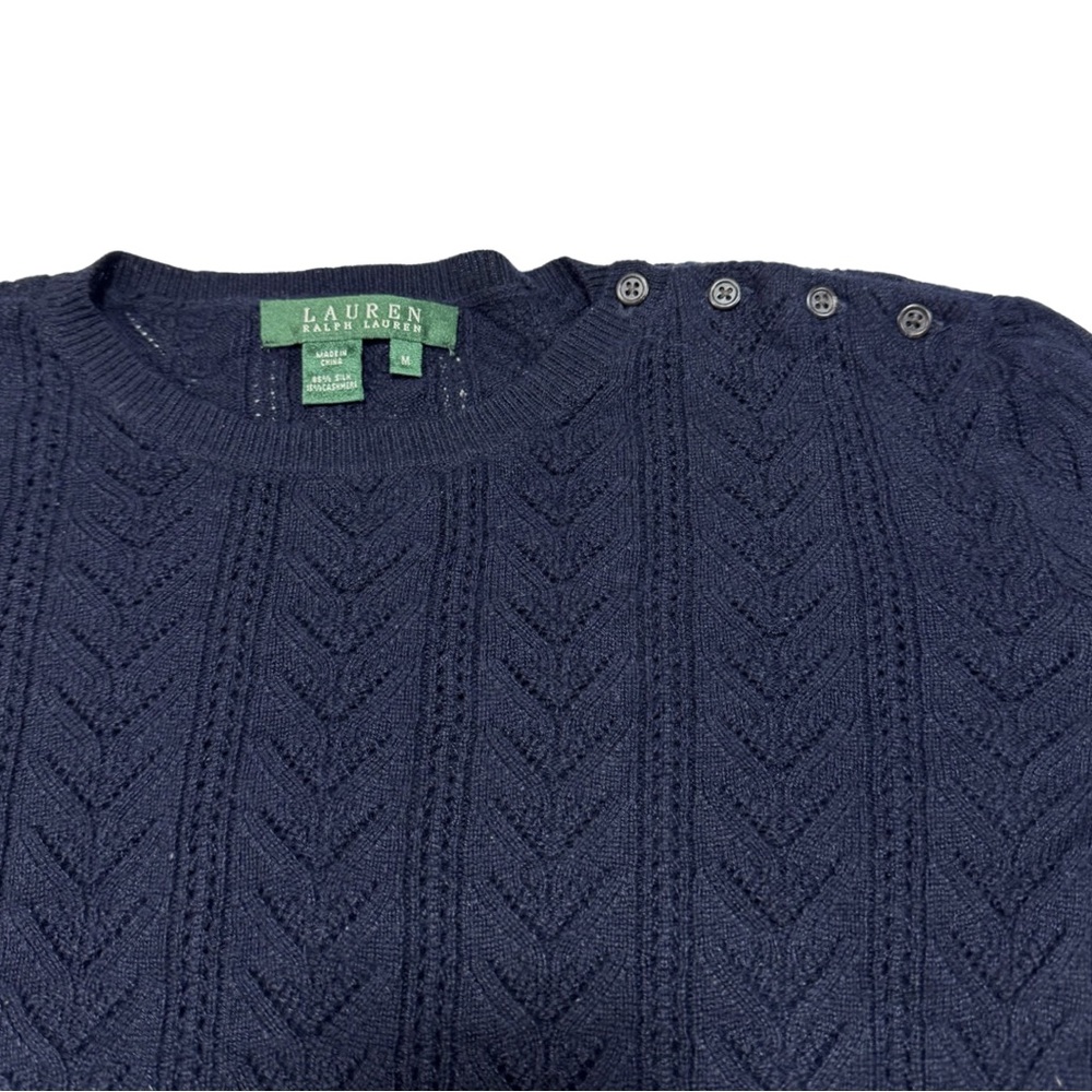 SOLD Lauren Ralph Lauren Cashmere/Silk Sweater Navy💙